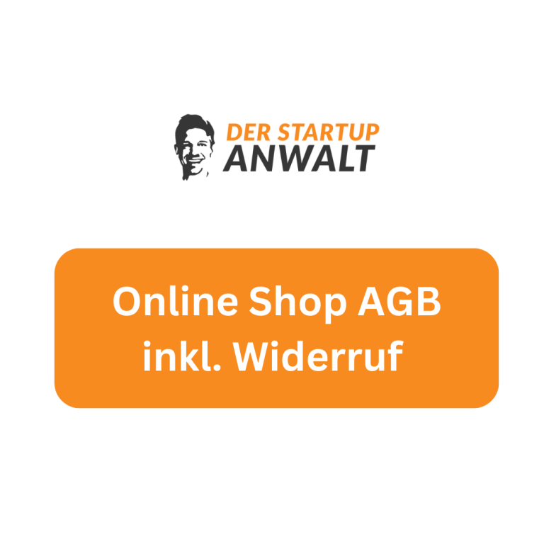 Online Shop AGB & Widerruf (deutsch)