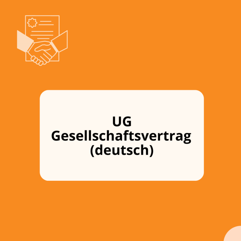 UG Gesellschaftsvertrag (deutsch)