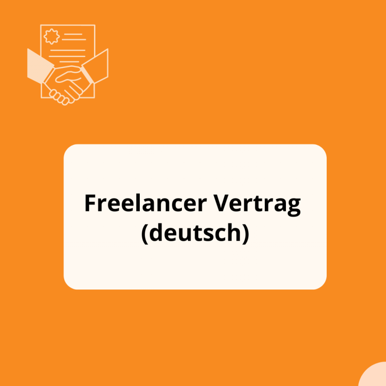 Freelancer Vertrag (deutsch)
